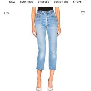 RE/DONE x LEVIS HIGH RISE CROP size 24